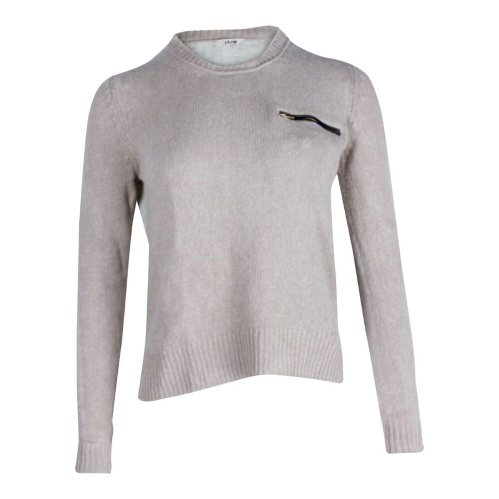 Celine Knit Sweater in Beige Linen